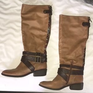 Brown riding boots